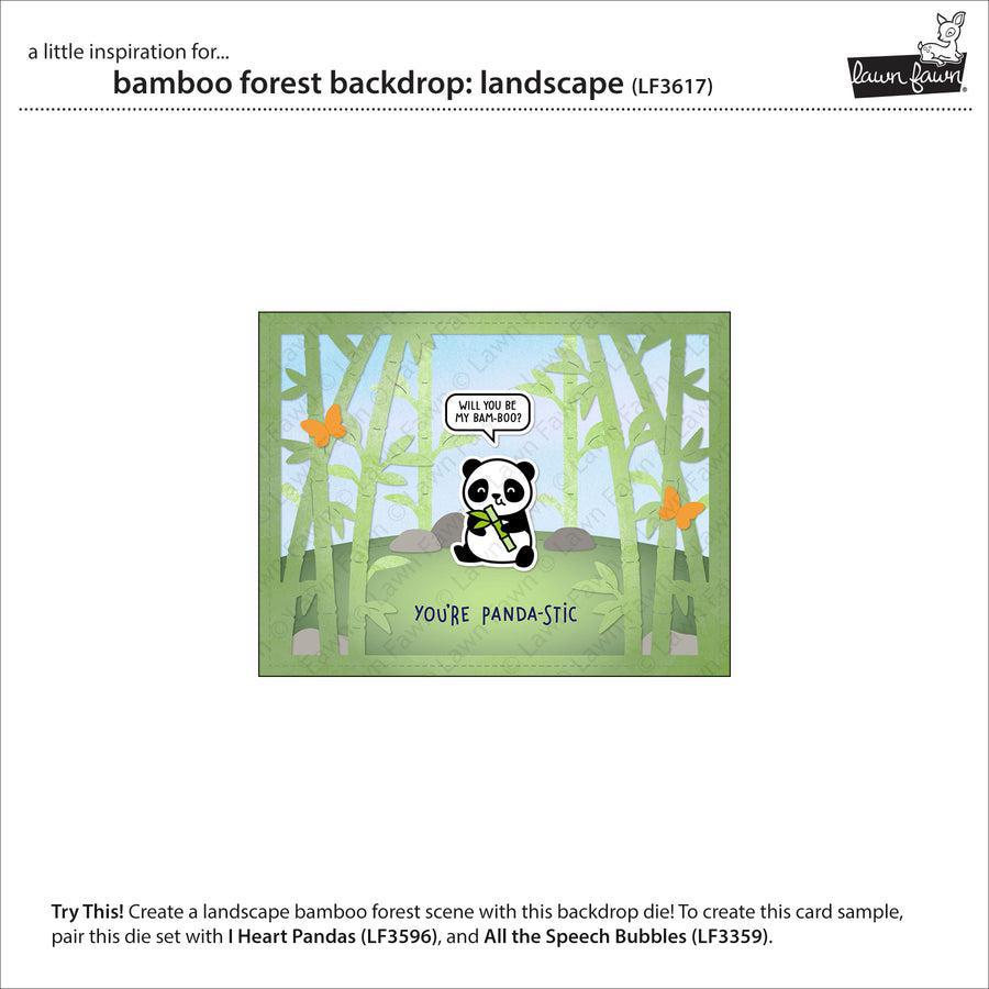 Lawn Fawn - Lawn Cuts - Bamboo Forest Backdrop: Landscape-ScrapbookPal