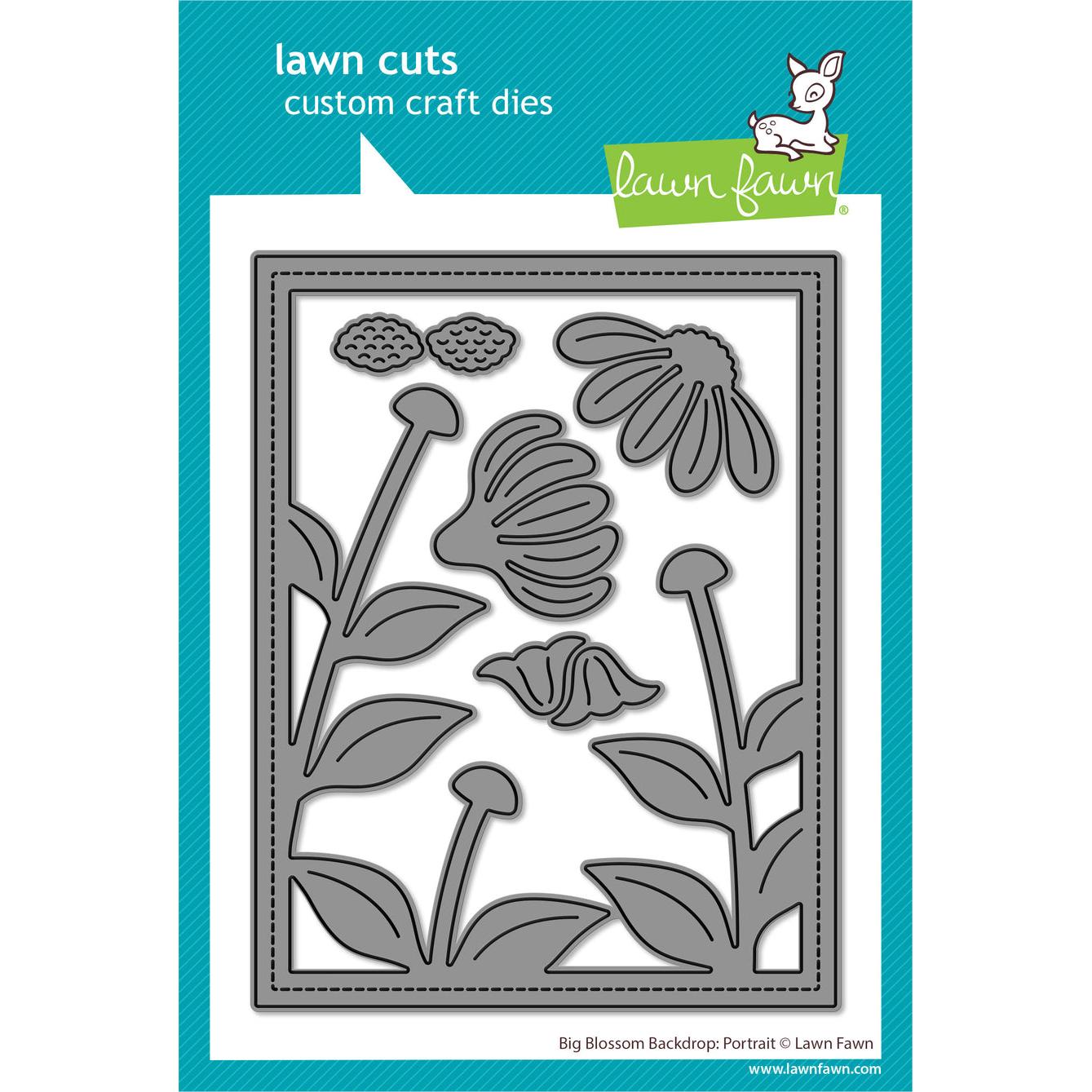 Lawn Fawn - Lawn Cuts - Big Blossom Backdrop: Portrait-ScrapbookPal