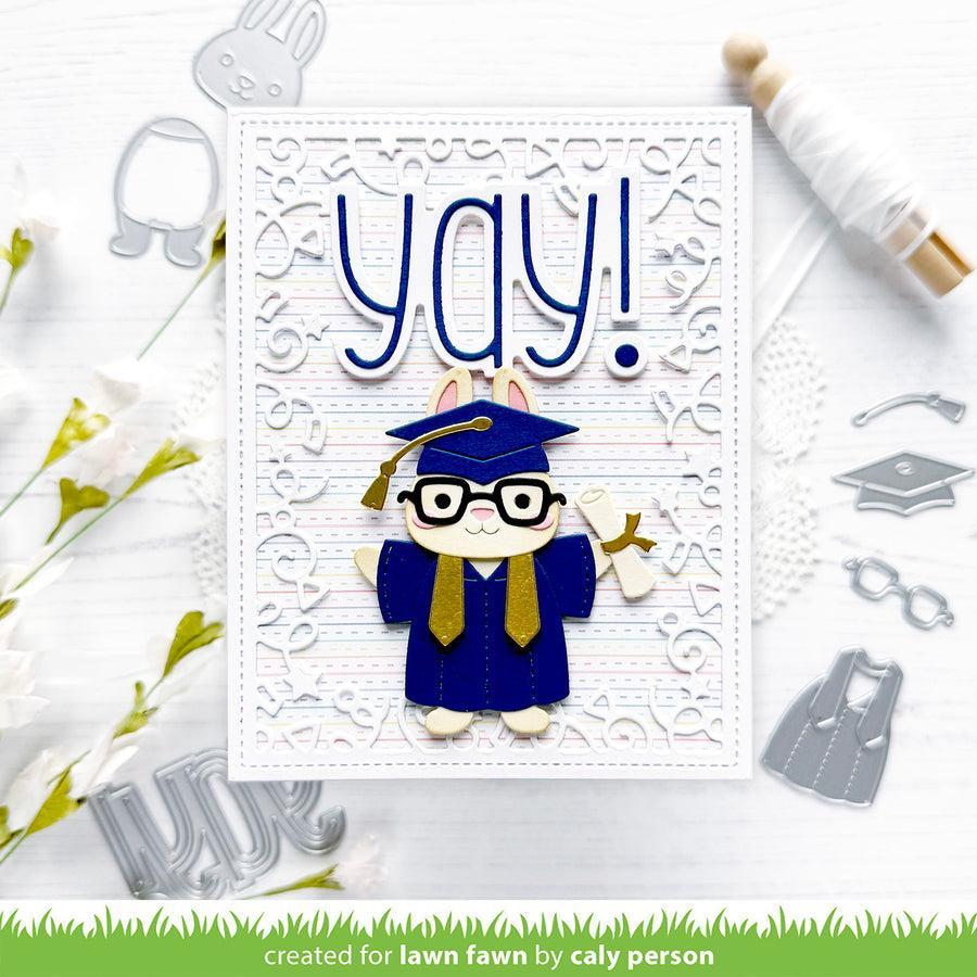 Lawn Fawn - Lawn Cuts - Build-A-Critter Graduation Accessories-ScrapbookPal