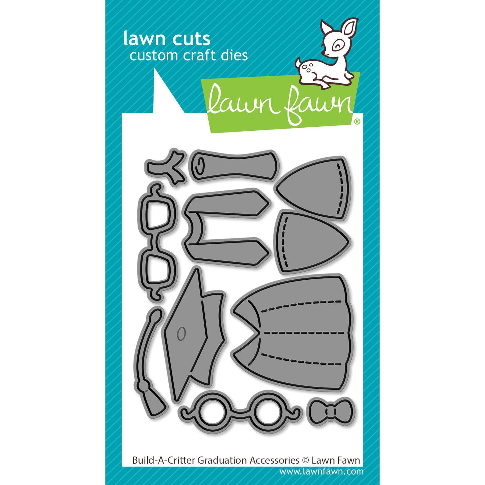Lawn Fawn - Lawn Cuts - Build-A-Critter Graduation Accessories-ScrapbookPal
