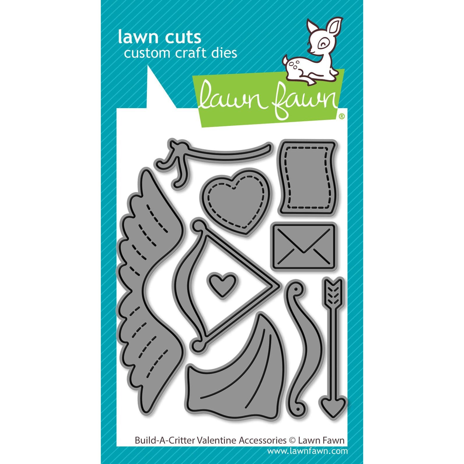 Lawn Fawn - Lawn Cuts - Build-A-Critter Valentine Accessories-ScrapbookPal