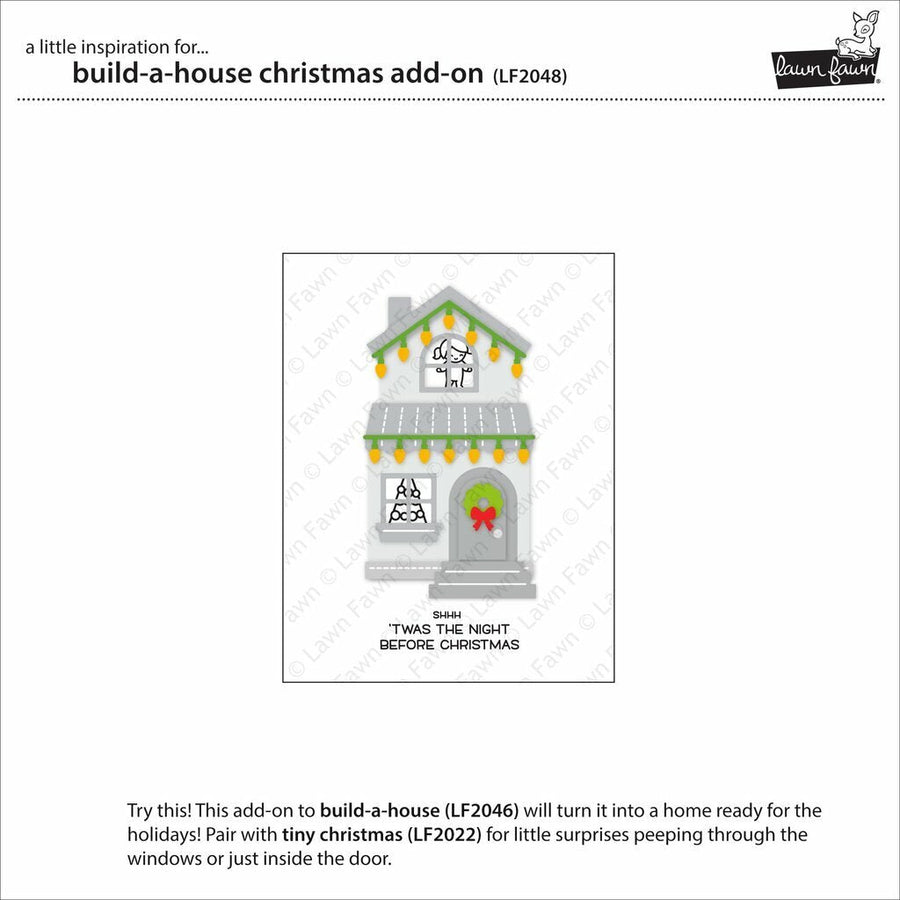 Lawn Fawn - Lawn Cuts - Build-A-House Christmas Add-On-ScrapbookPal