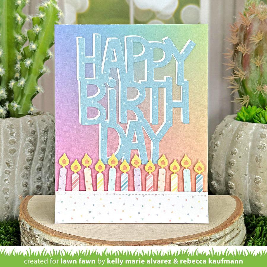 Lawn Fawn - Lawn Cuts - Candle Border-ScrapbookPal