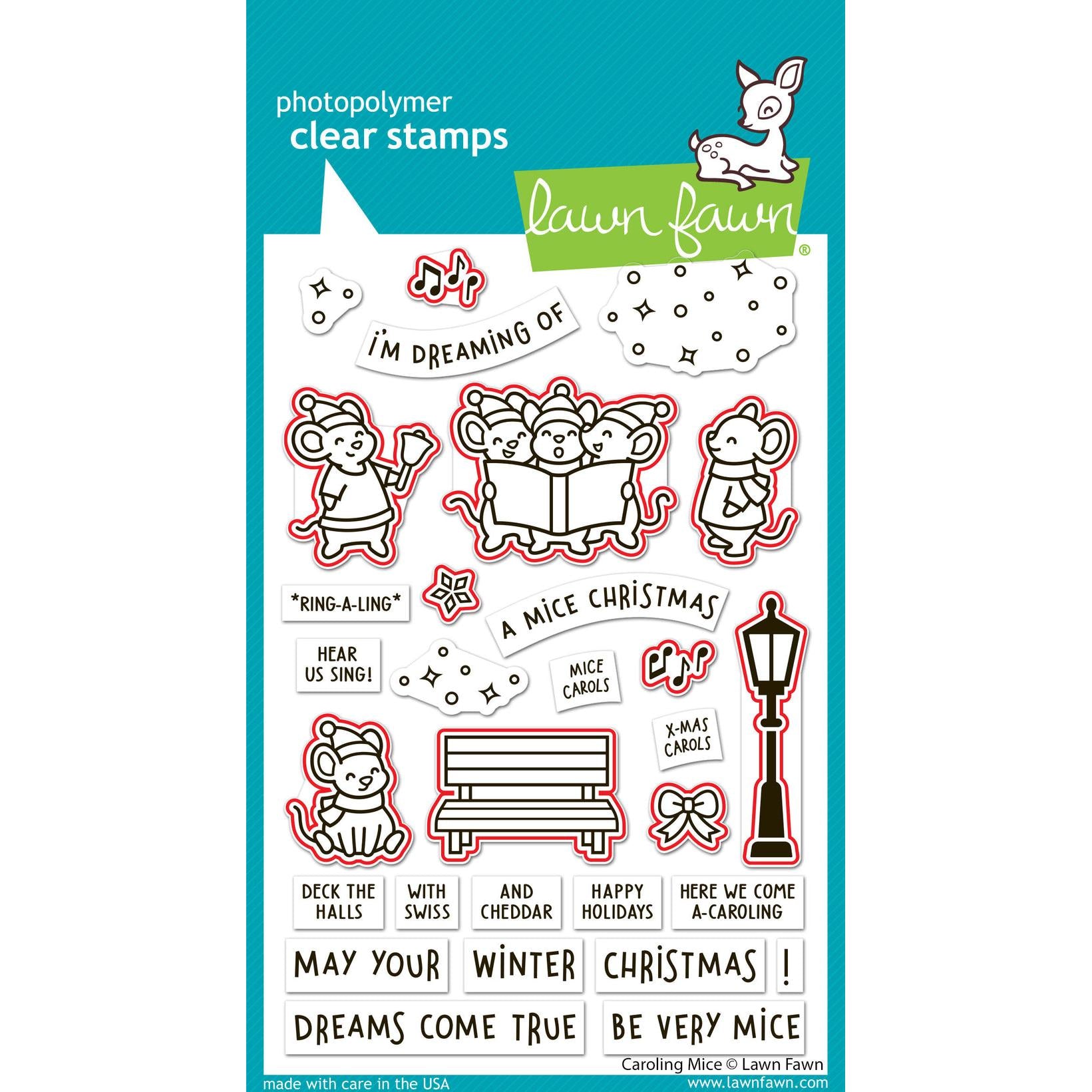 Lawn Fawn - Lawn Cuts - Caroling Mice-ScrapbookPal