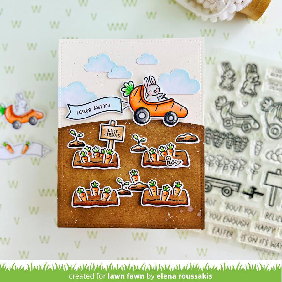 Lawn Fawn - Lawn Cuts - Carrot 'Bout You Banner Add-On-ScrapbookPal