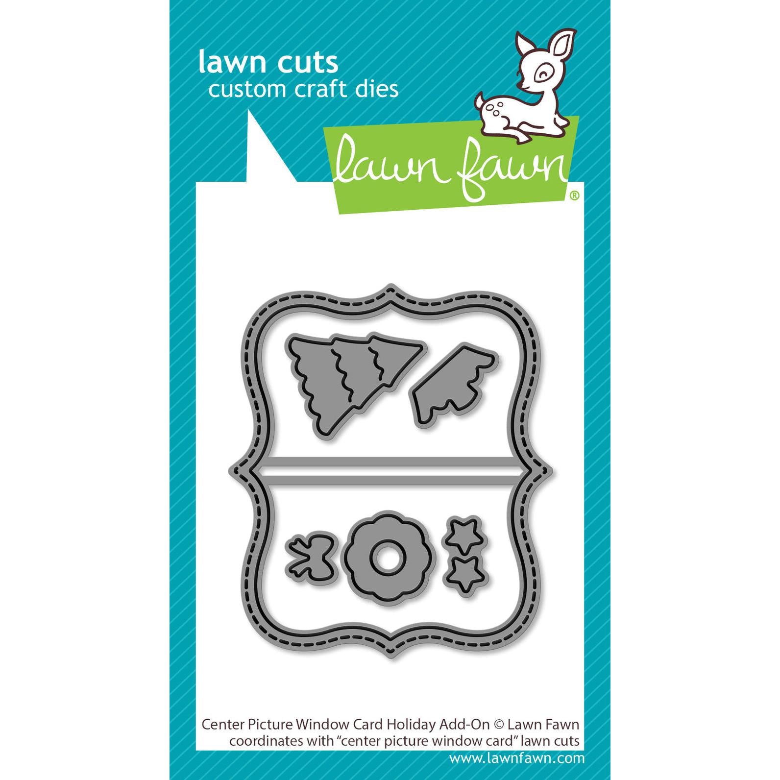 Lawn Fawn - Lawn Cuts - Center Picture Window Card Holiday Add-on-ScrapbookPal