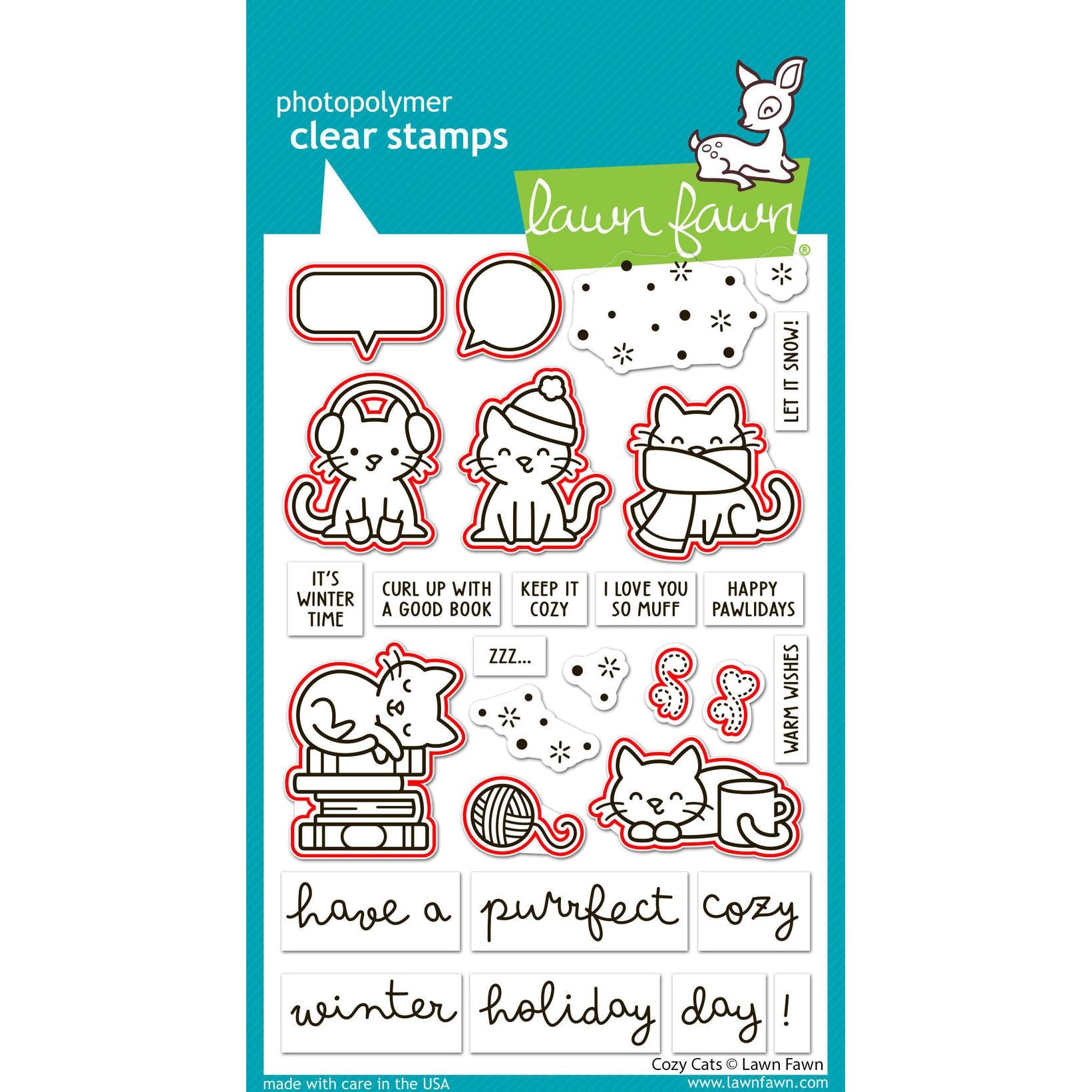 Lawn Fawn - Lawn Cuts - Cozy Cats-ScrapbookPal