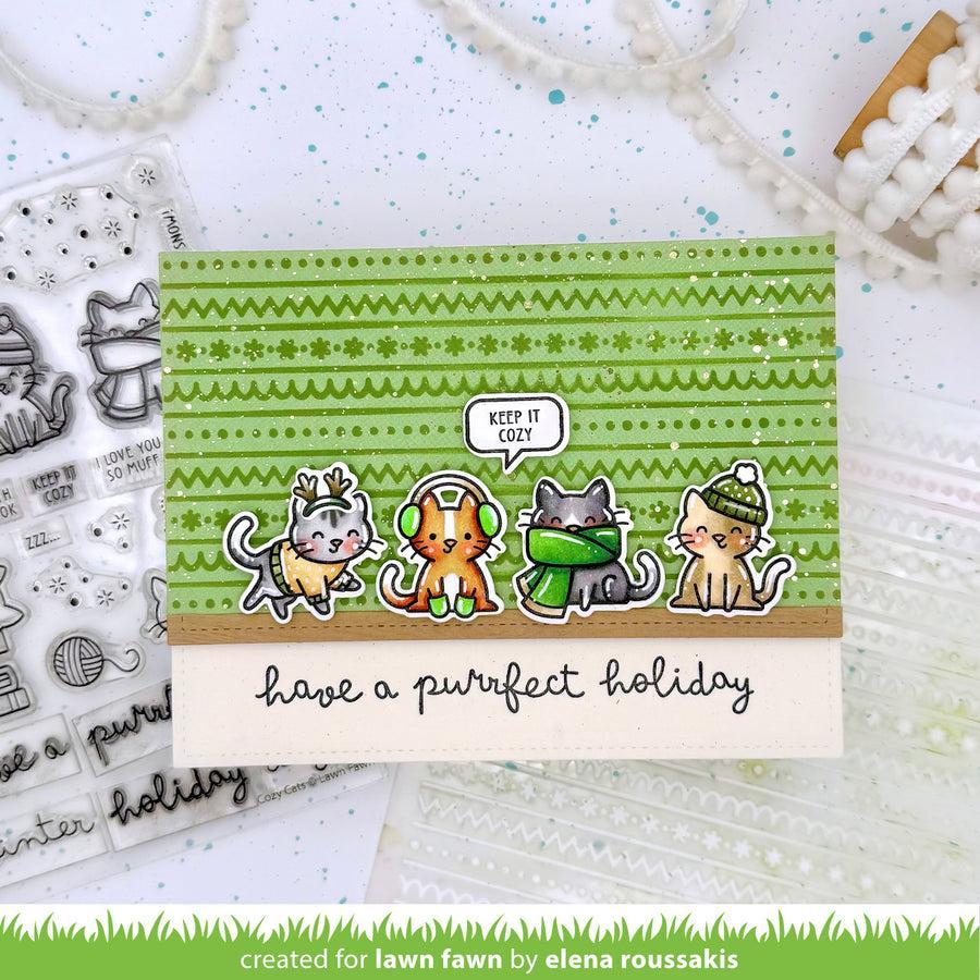 Lawn Fawn - Lawn Cuts - Cozy Cats Christmas Add-on-ScrapbookPal