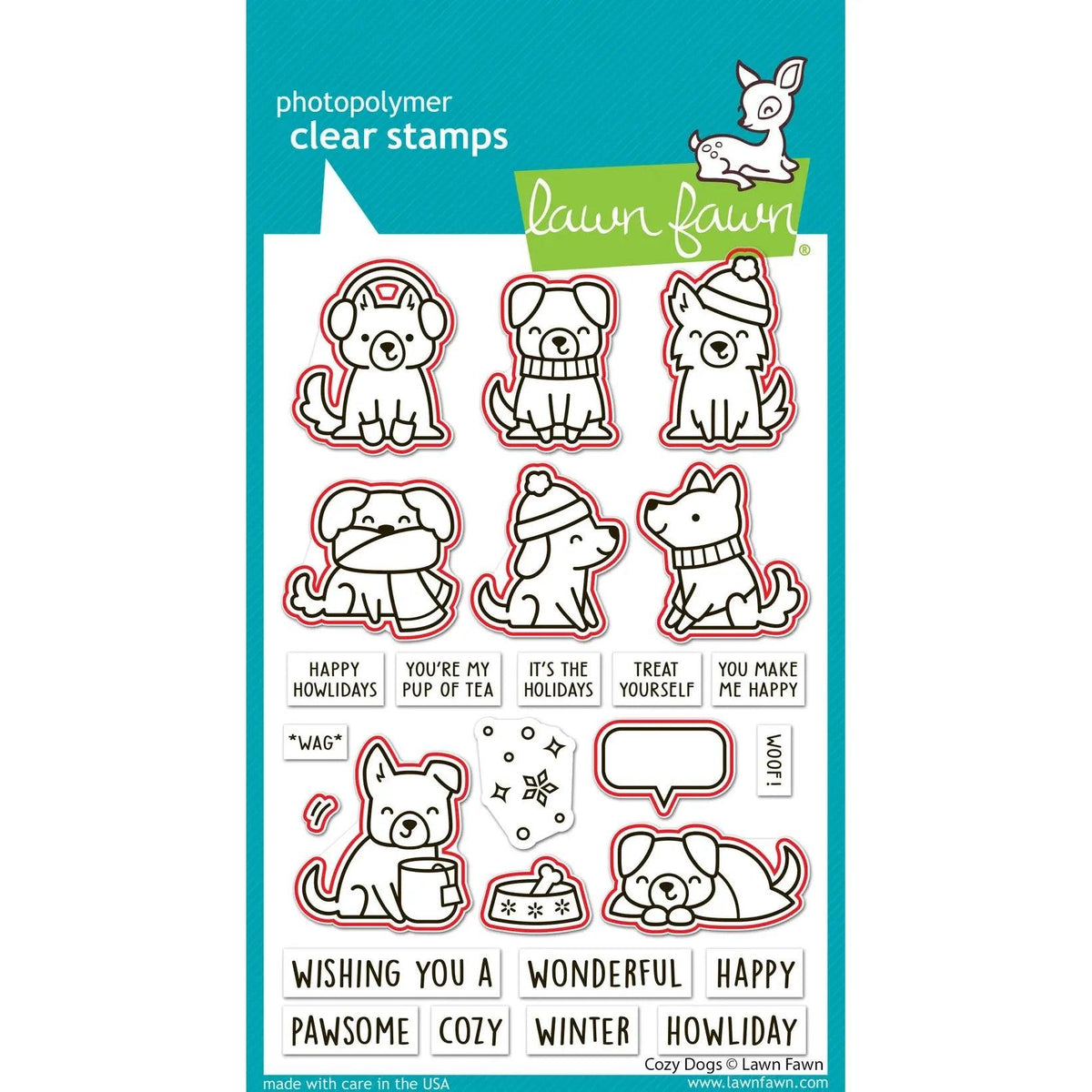 Lawn Fawn - Lawn Cuts - Cozy Dogs-ScrapbookPal
