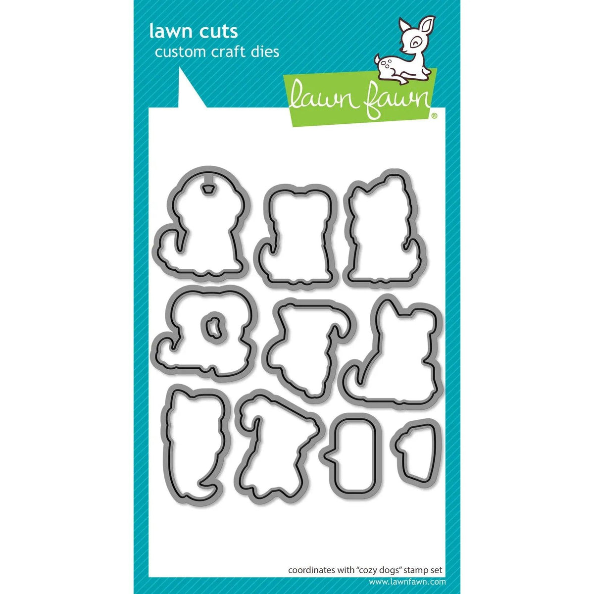 Lawn Fawn - Lawn Cuts - Cozy Dogs-ScrapbookPal