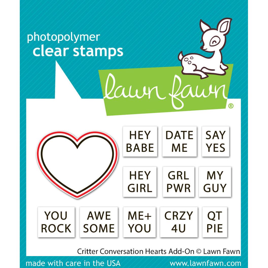 Lawn Fawn - Lawn Cuts - Critter Conversation Hearts Add-On-ScrapbookPal