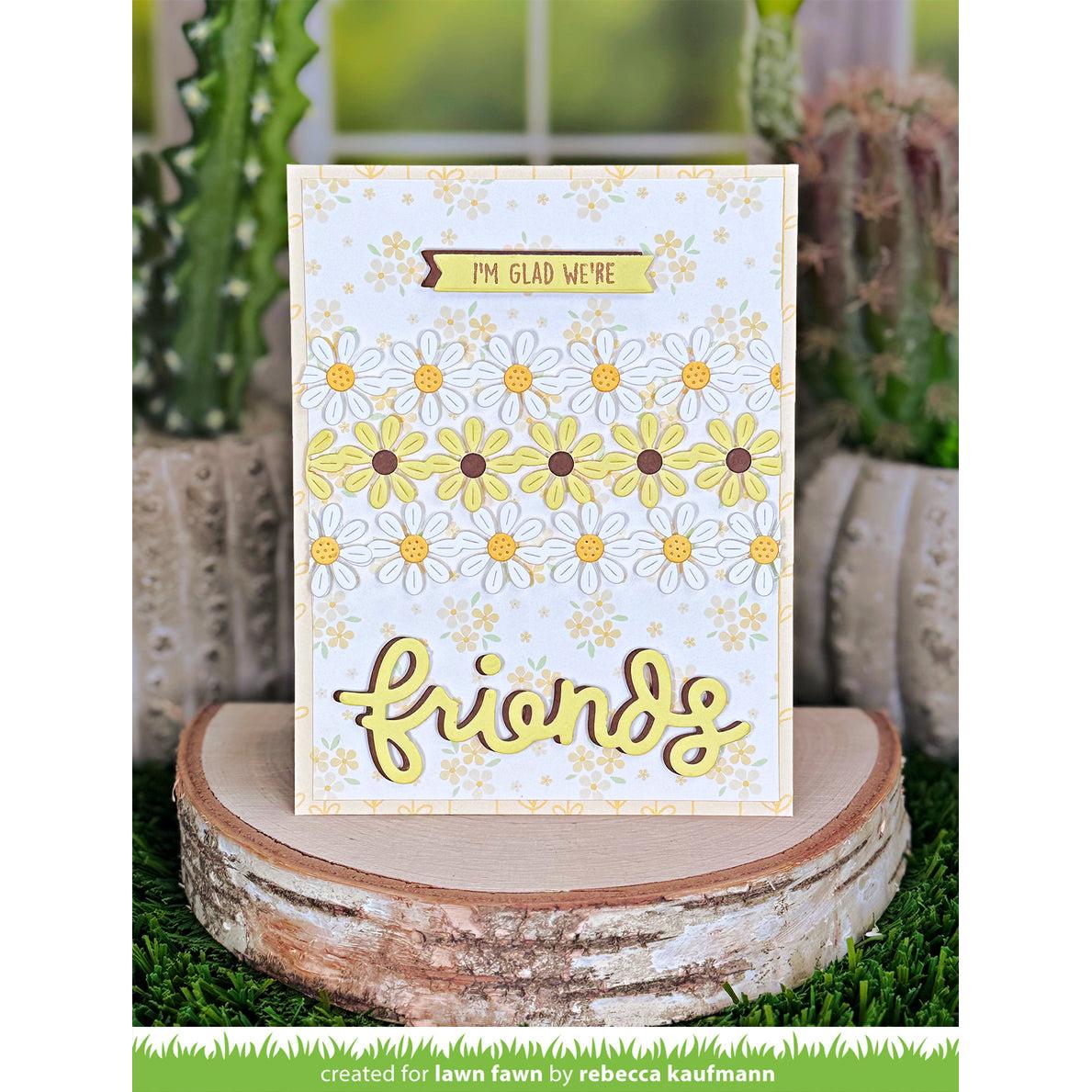 Lawn Fawn - Lawn Cuts - Daisy Border-ScrapbookPal