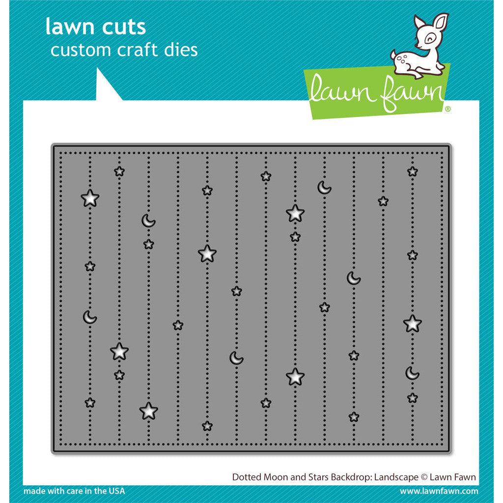 Lawn Fawn - Lawn Cuts - Dotted Moon and Stars Backdrop: Landscape-ScrapbookPal