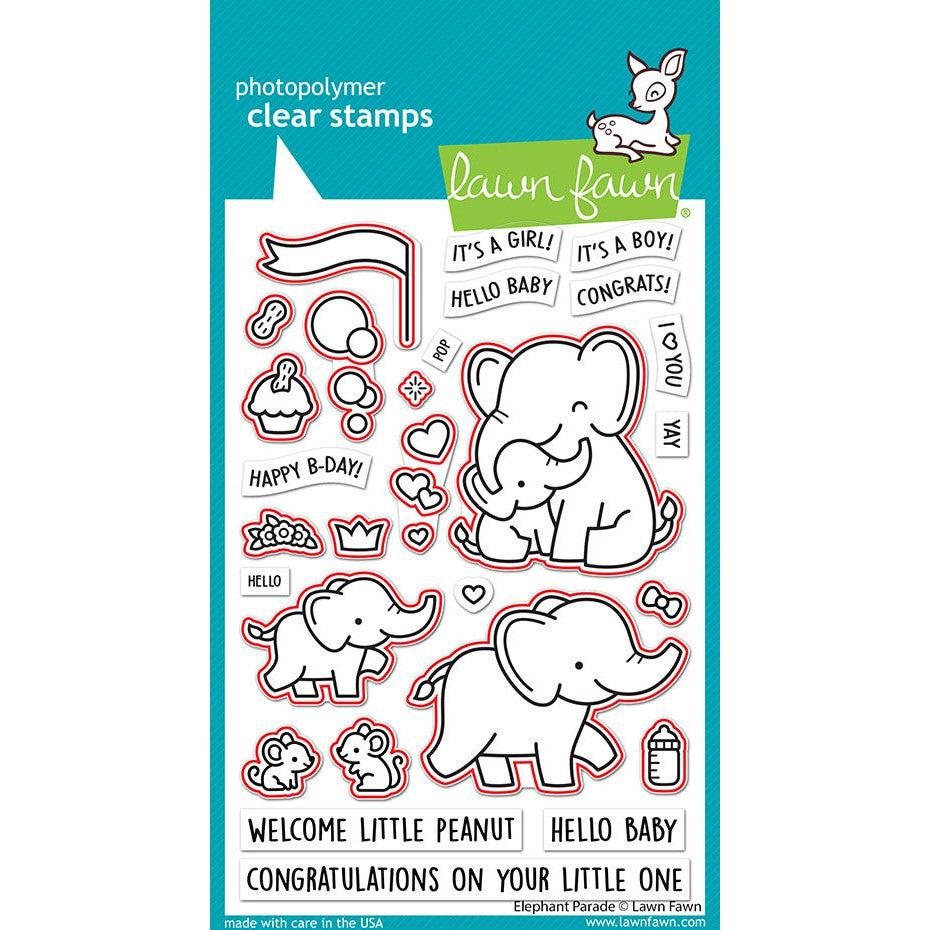 Lawn Fawn - Lawn Cuts - Elephant Parade-ScrapbookPal