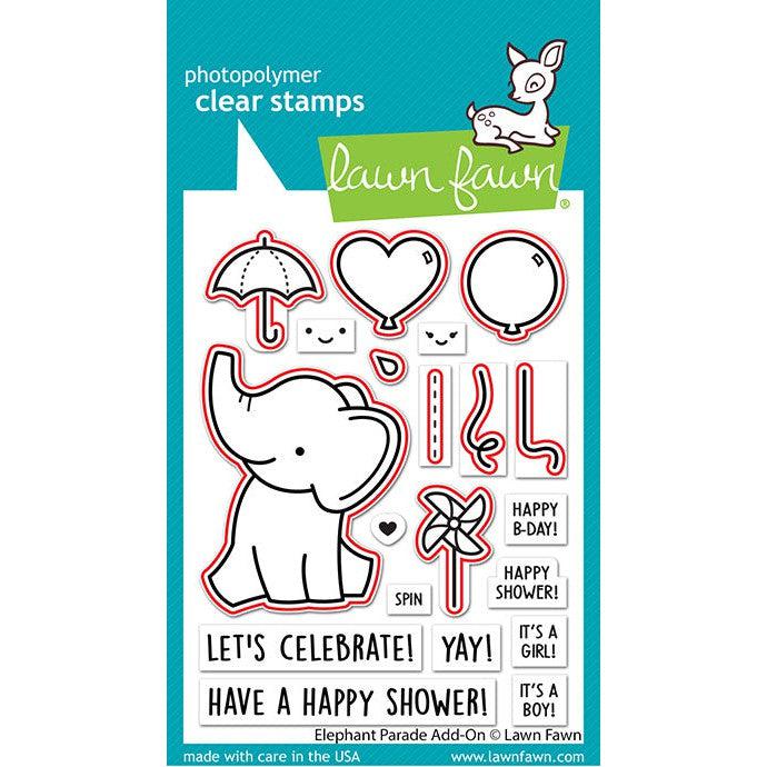 Lawn Fawn - Lawn Cuts - Elephant Parade Add-On-ScrapbookPal