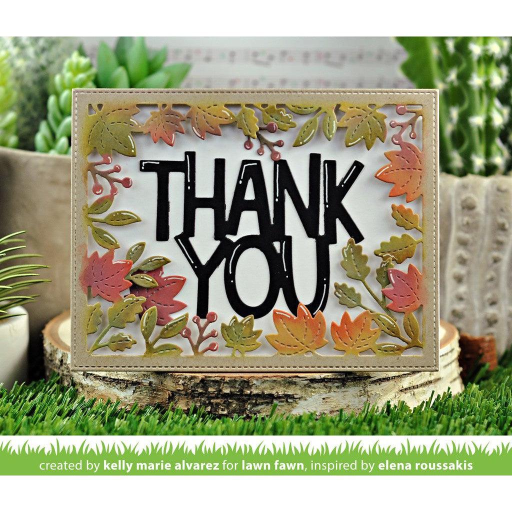 Lawn Fawn - Lawn Cuts - Fall Leaves Backdrop-ScrapbookPal