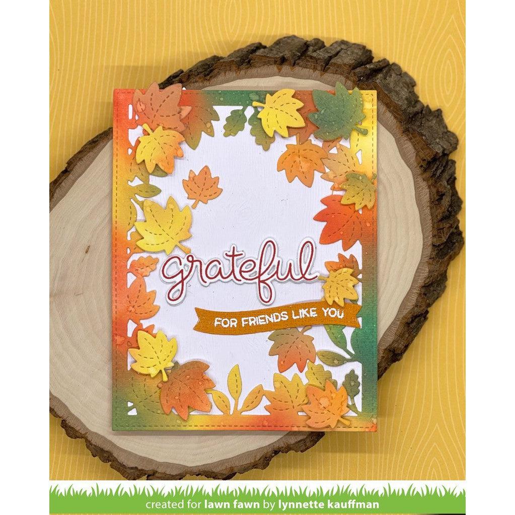 Lawn Fawn - Lawn Cuts - Fall Leaves Backdrop-ScrapbookPal