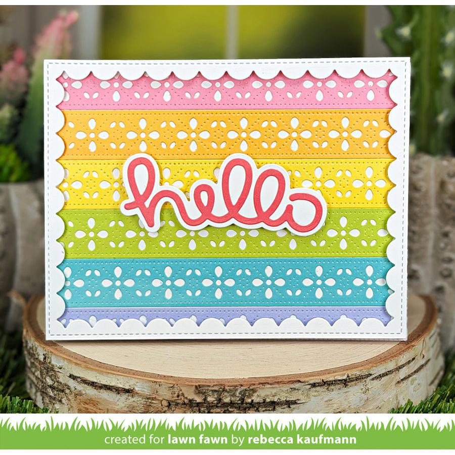 Lawn Fawn - Lawn Cuts - Folksy Petal Border-ScrapbookPal