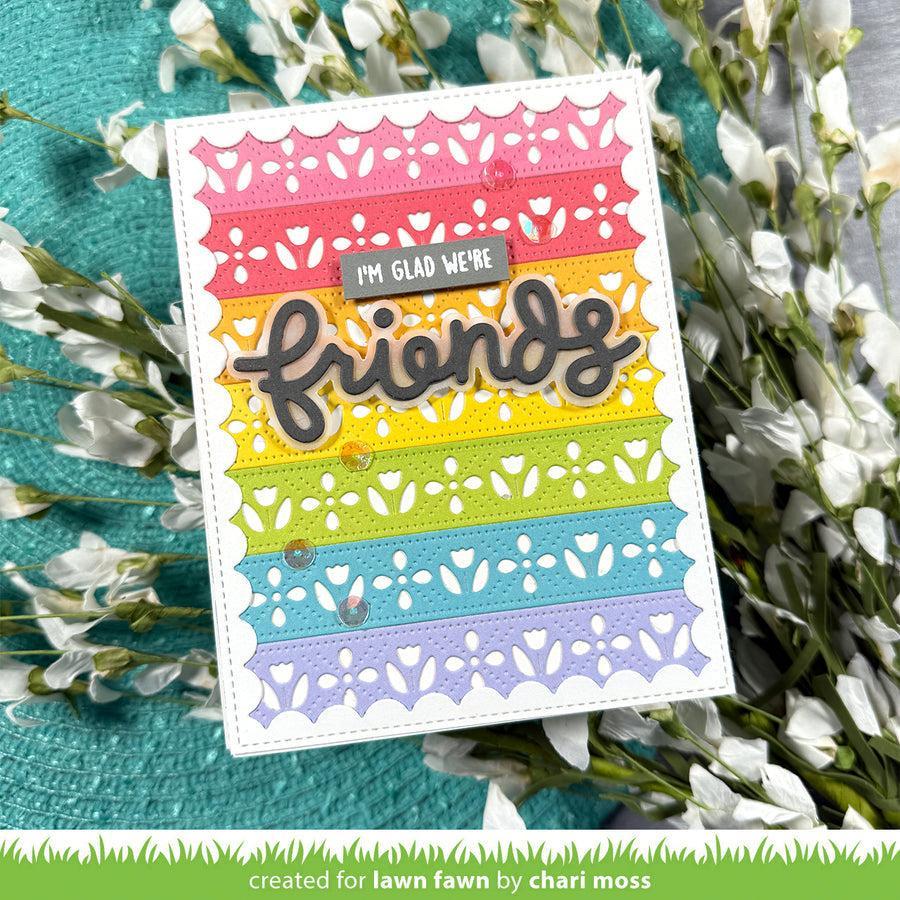 Lawn Fawn - Lawn Cuts - Folksy Tulip Border-ScrapbookPal