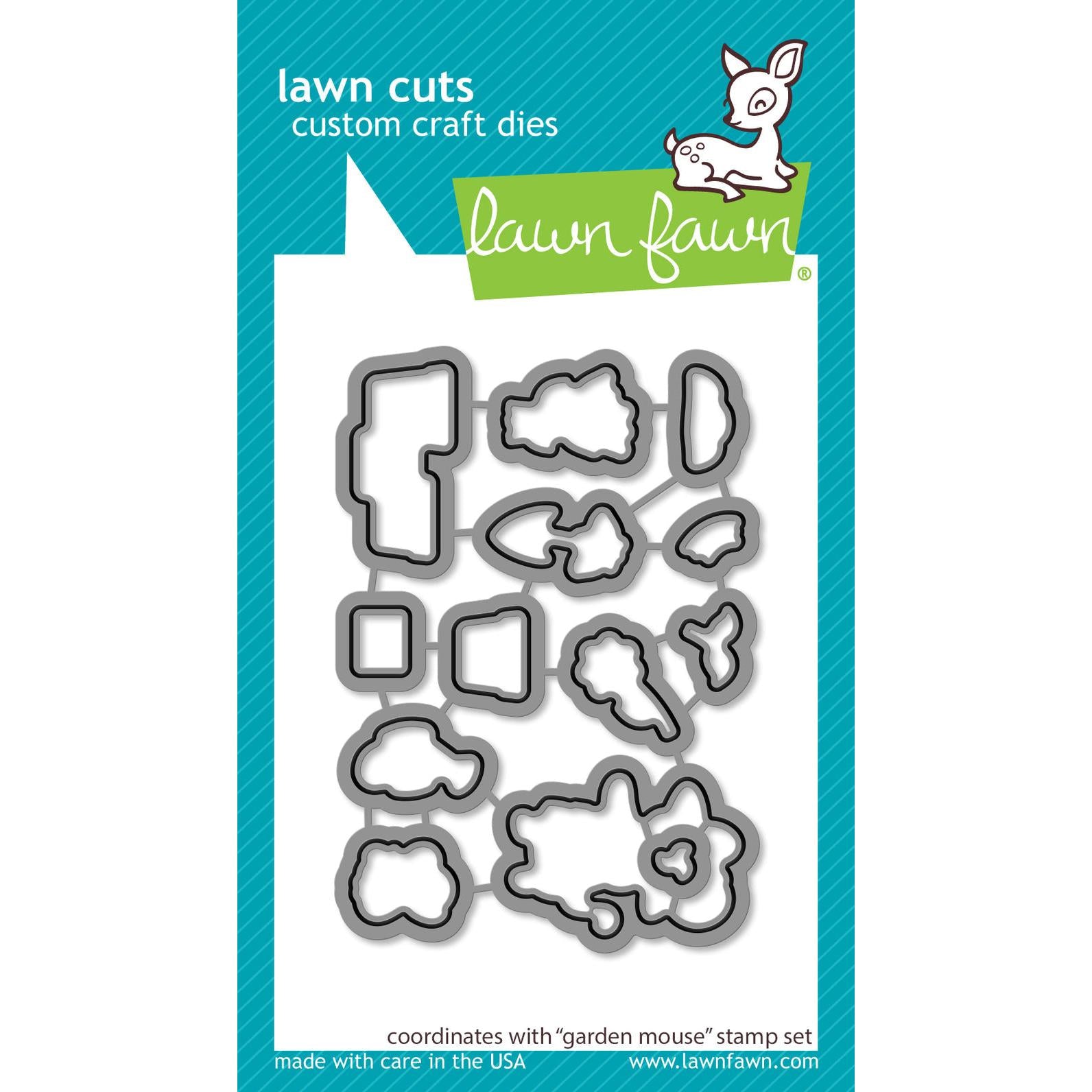 Lawn Fawn - Lawn Cuts - Garden Mouse-ScrapbookPal