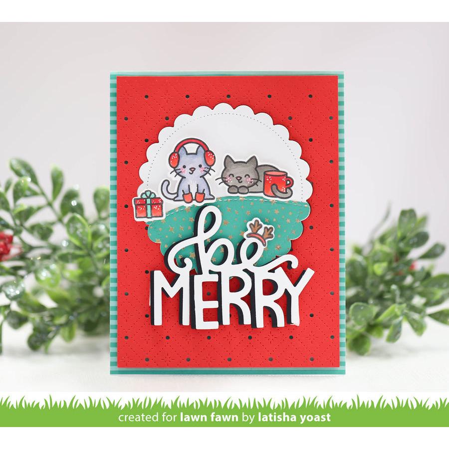 Lawn Fawn - Lawn Cuts - Giant Be Merry-ScrapbookPal