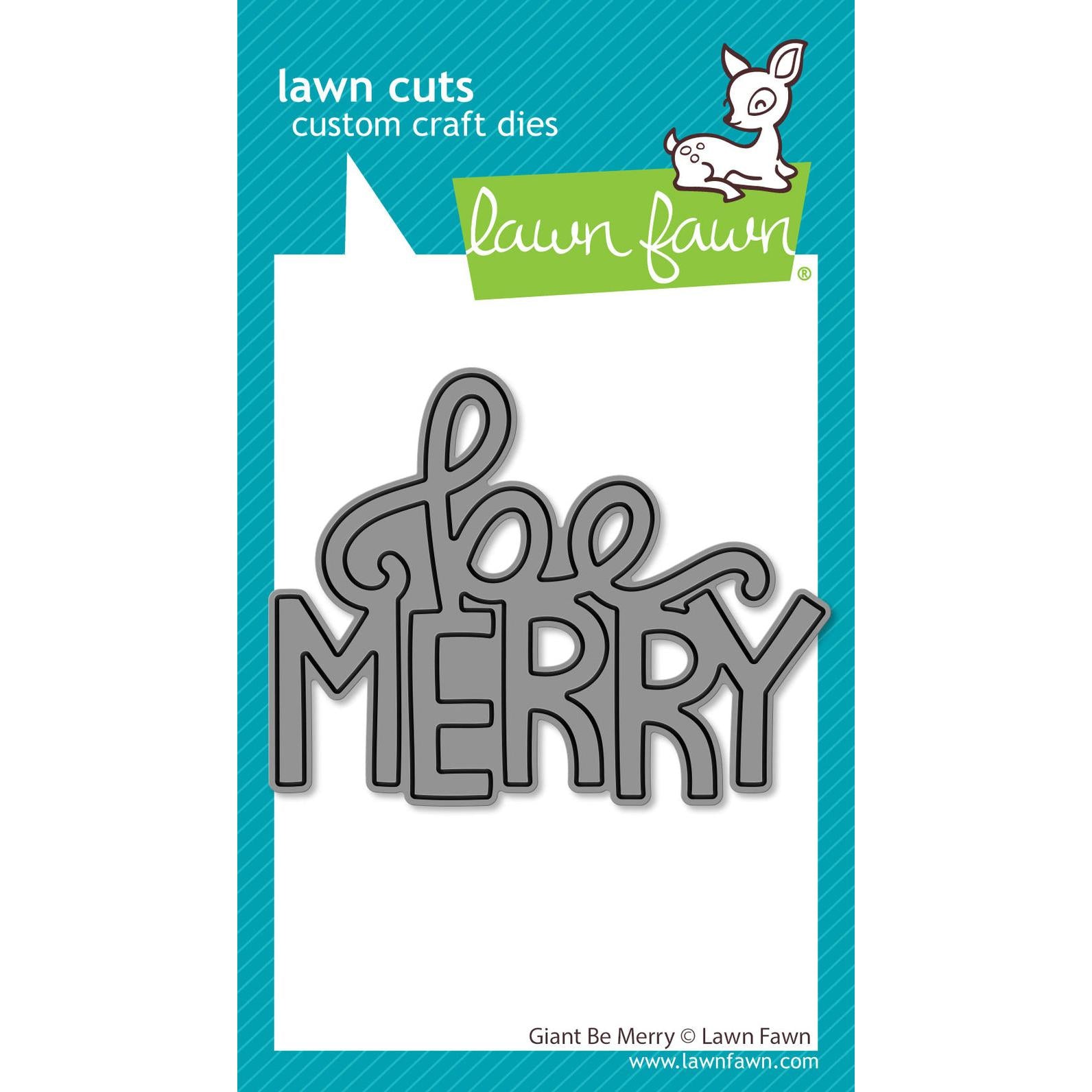 Lawn Fawn - Lawn Cuts - Giant Be Merry-ScrapbookPal