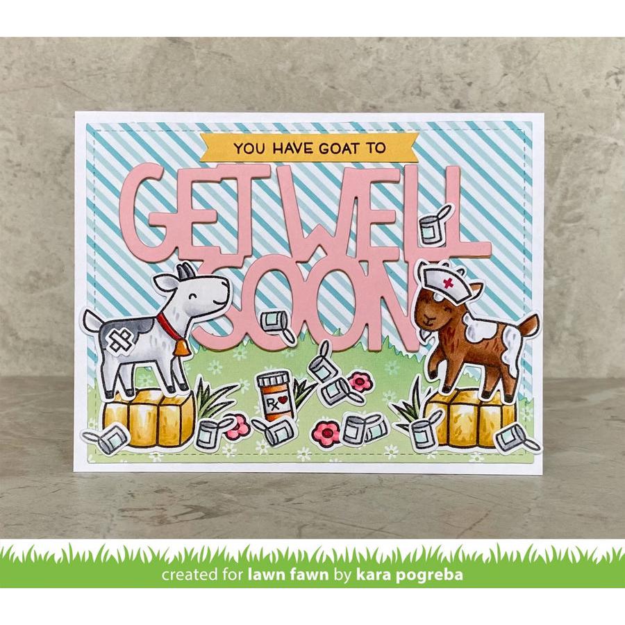 Lawn Fawn - Lawn Cuts - Giant Get Well Soon-ScrapbookPal