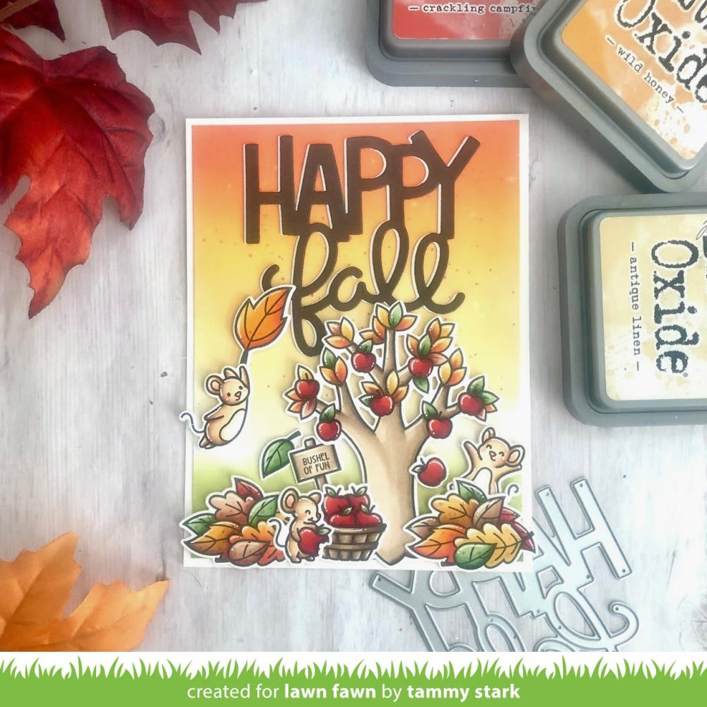 Lawn Fawn - Lawn Cuts - Giant Happy Fall-ScrapbookPal