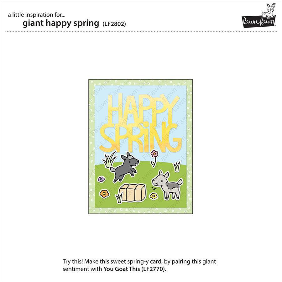 Lawn Fawn - Lawn Cuts - Giant Happy Spring-ScrapbookPal