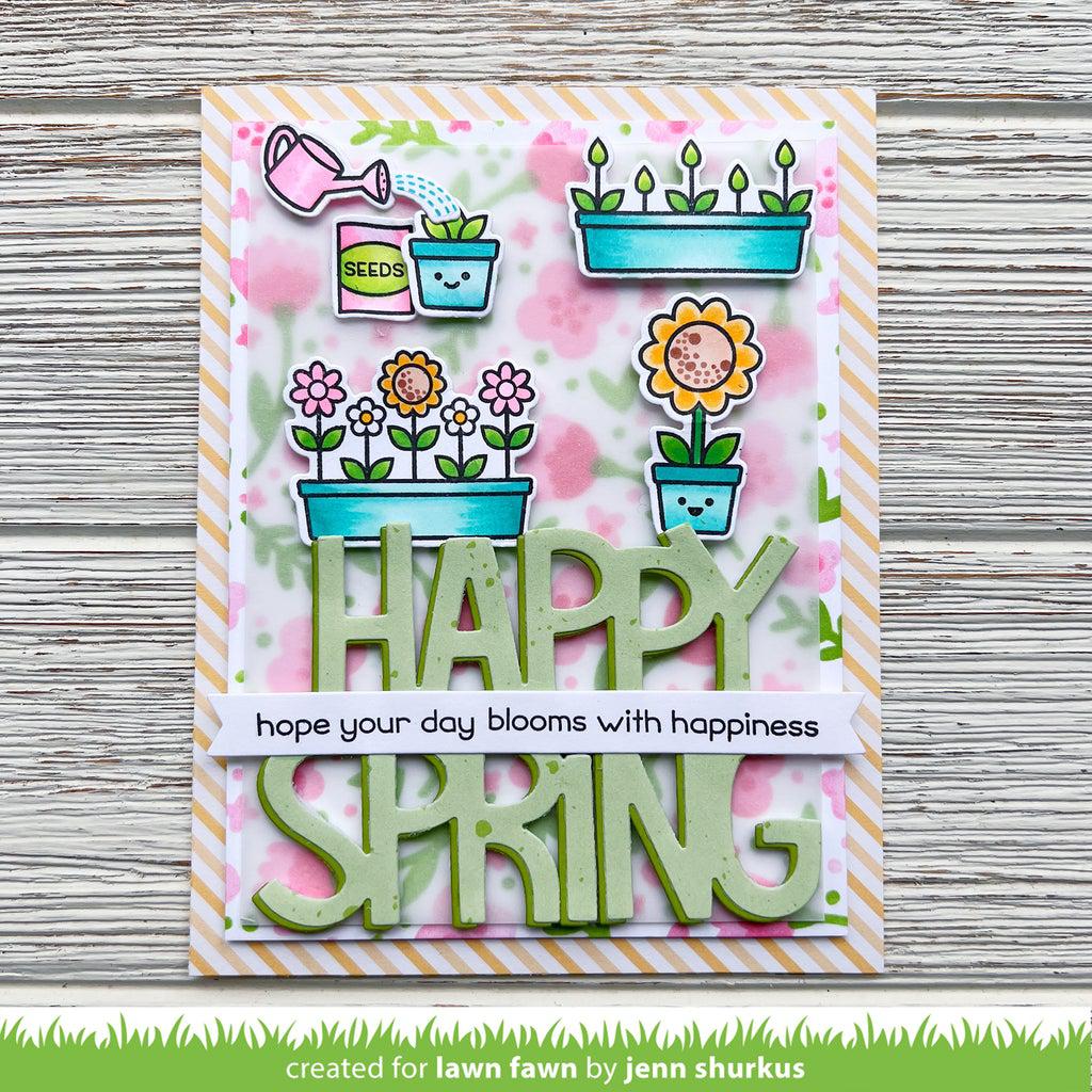 Lawn Fawn - Lawn Cuts - Giant Happy Spring-ScrapbookPal