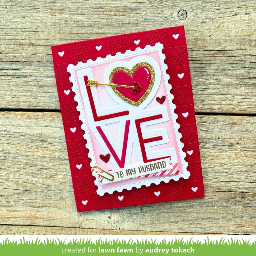 Lawn Fawn - Lawn Cuts - Giant Outlined Love-ScrapbookPal