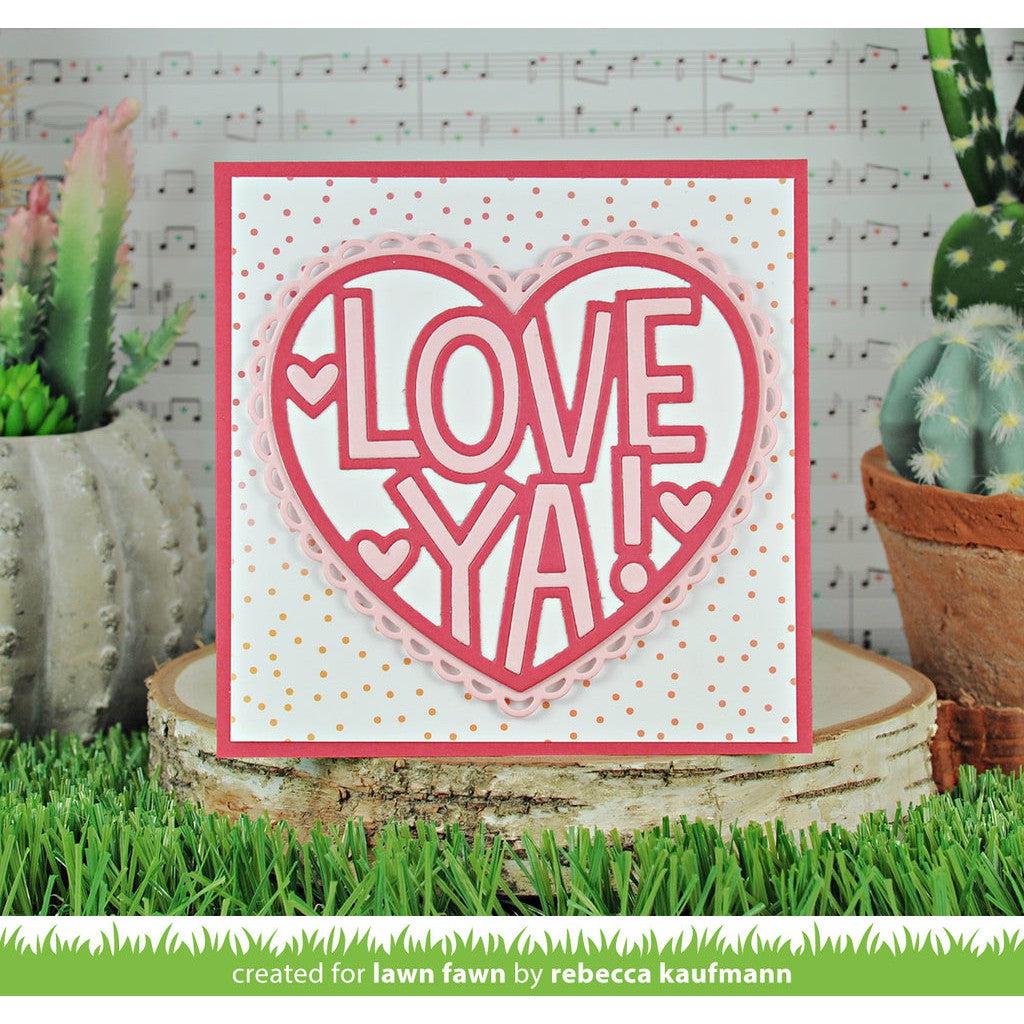 Lawn Fawn - Lawn Cuts - Giant Outlined Love Ya-ScrapbookPal