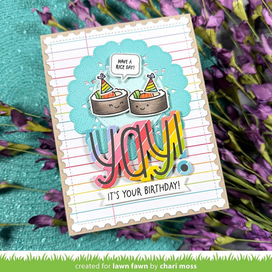 Lawn Fawn - Lawn Cuts - Giant Outlined Yay-ScrapbookPal