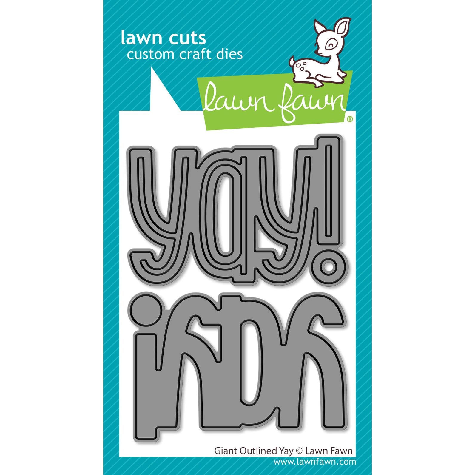 Lawn Fawn - Lawn Cuts - Giant Outlined Yay-ScrapbookPal
