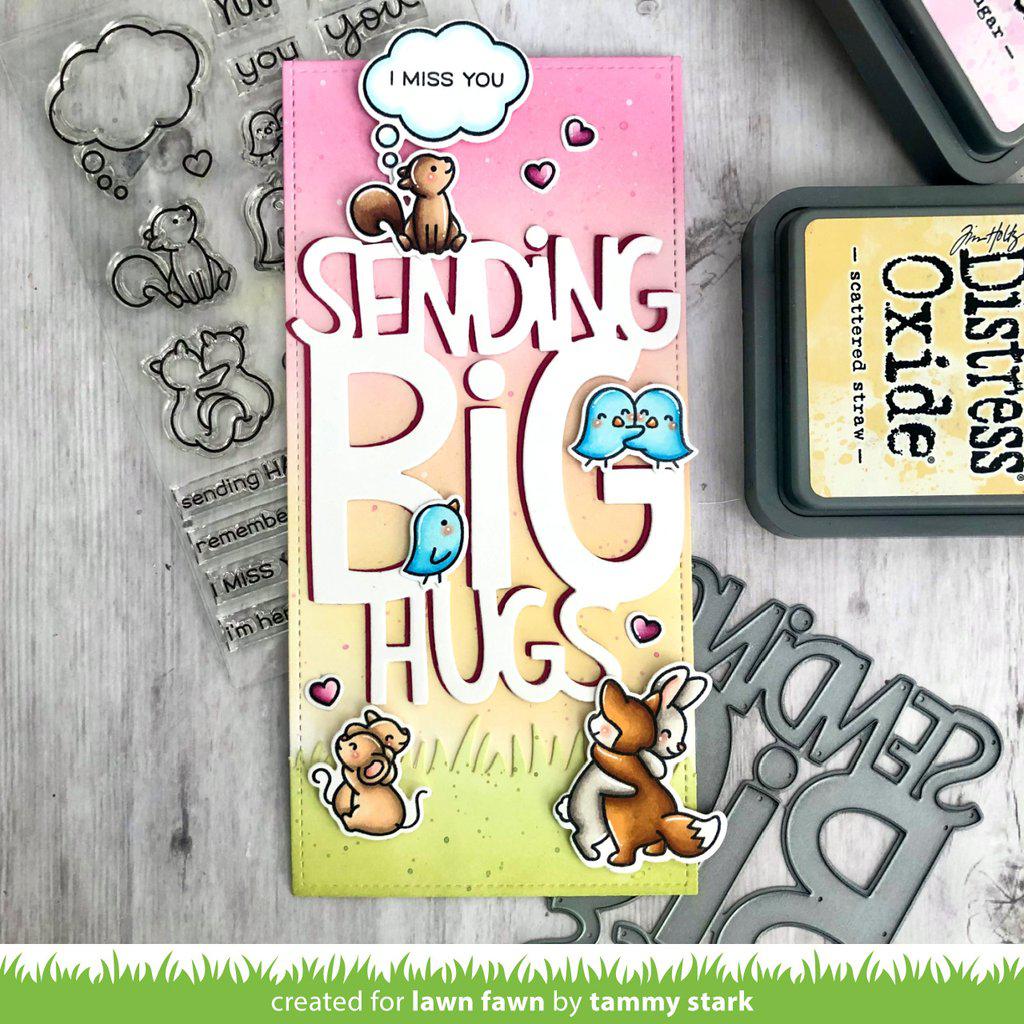 Lawn Fawn - Lawn Cuts - Giant Sending Big Hugs-ScrapbookPal