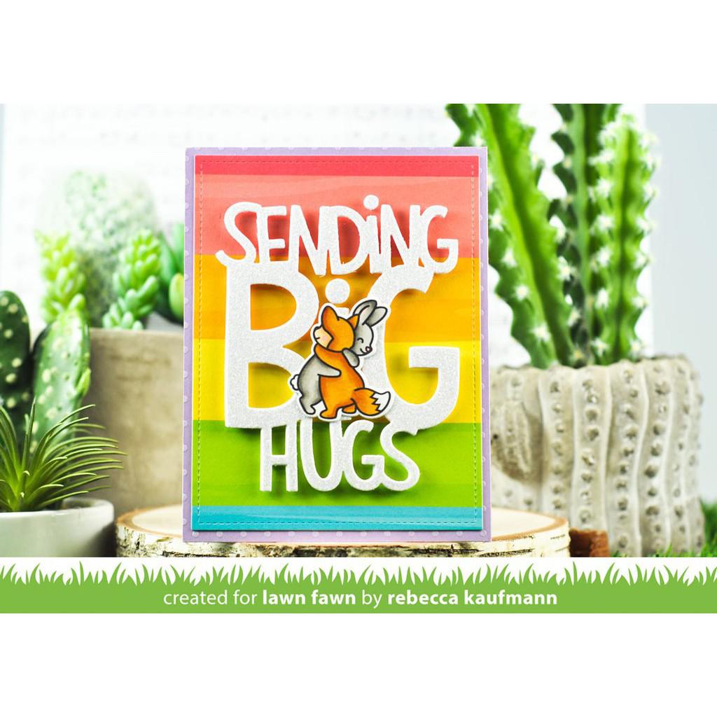 Lawn Fawn - Lawn Cuts - Giant Sending Big Hugs-ScrapbookPal