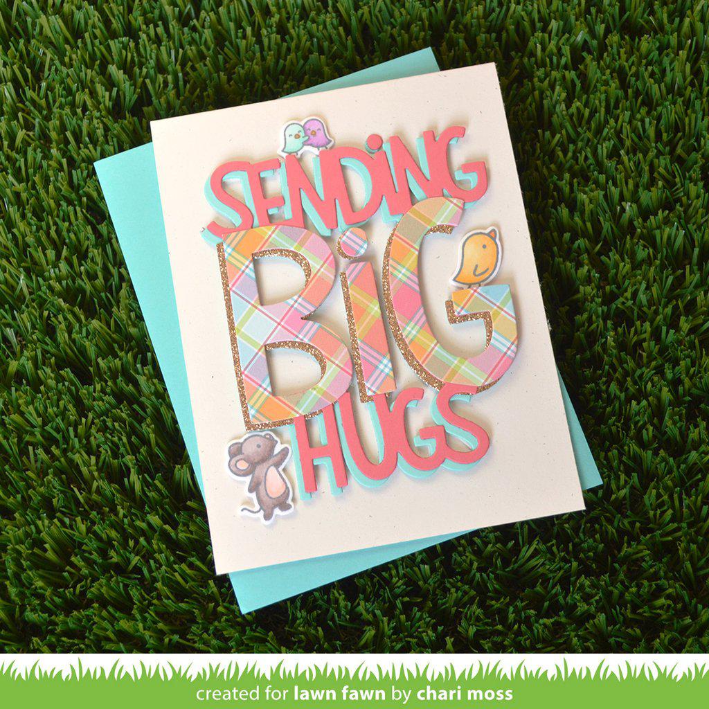 Lawn Fawn - Lawn Cuts - Giant Sending Big Hugs-ScrapbookPal