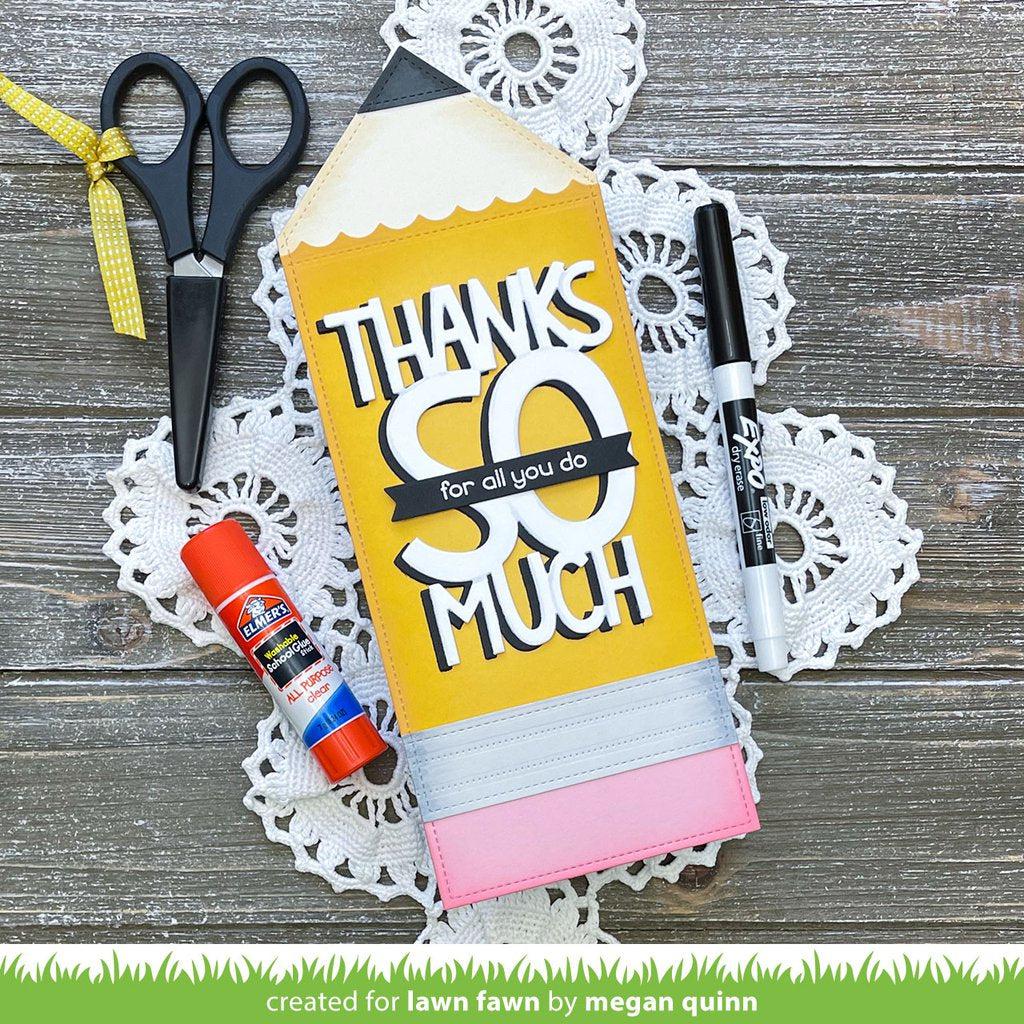 Lawn Fawn - Lawn Cuts - Giant Thanks So Much-ScrapbookPal