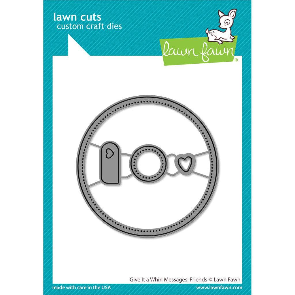 Lawn Fawn - Lawn Cuts - Give It A Whirl Messages: Friends-ScrapbookPal