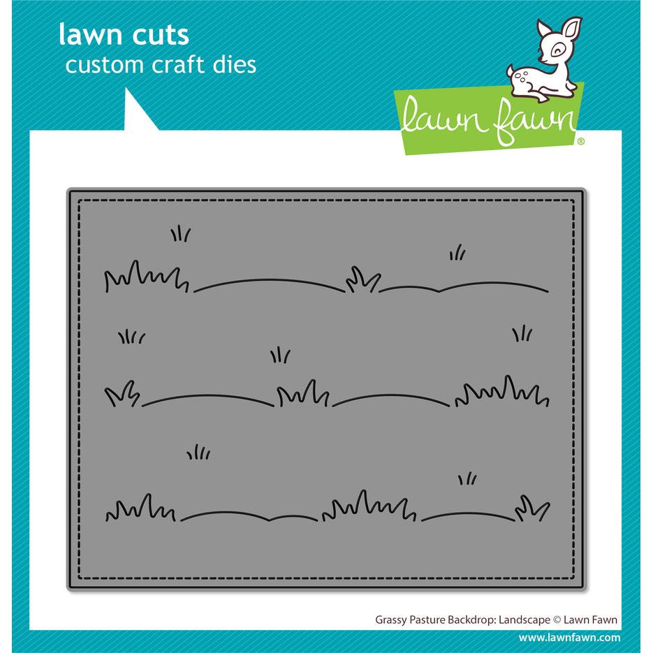 Lawn Fawn - Lawn Cuts - Grassy Pasture Backdrop: Landscape-ScrapbookPal