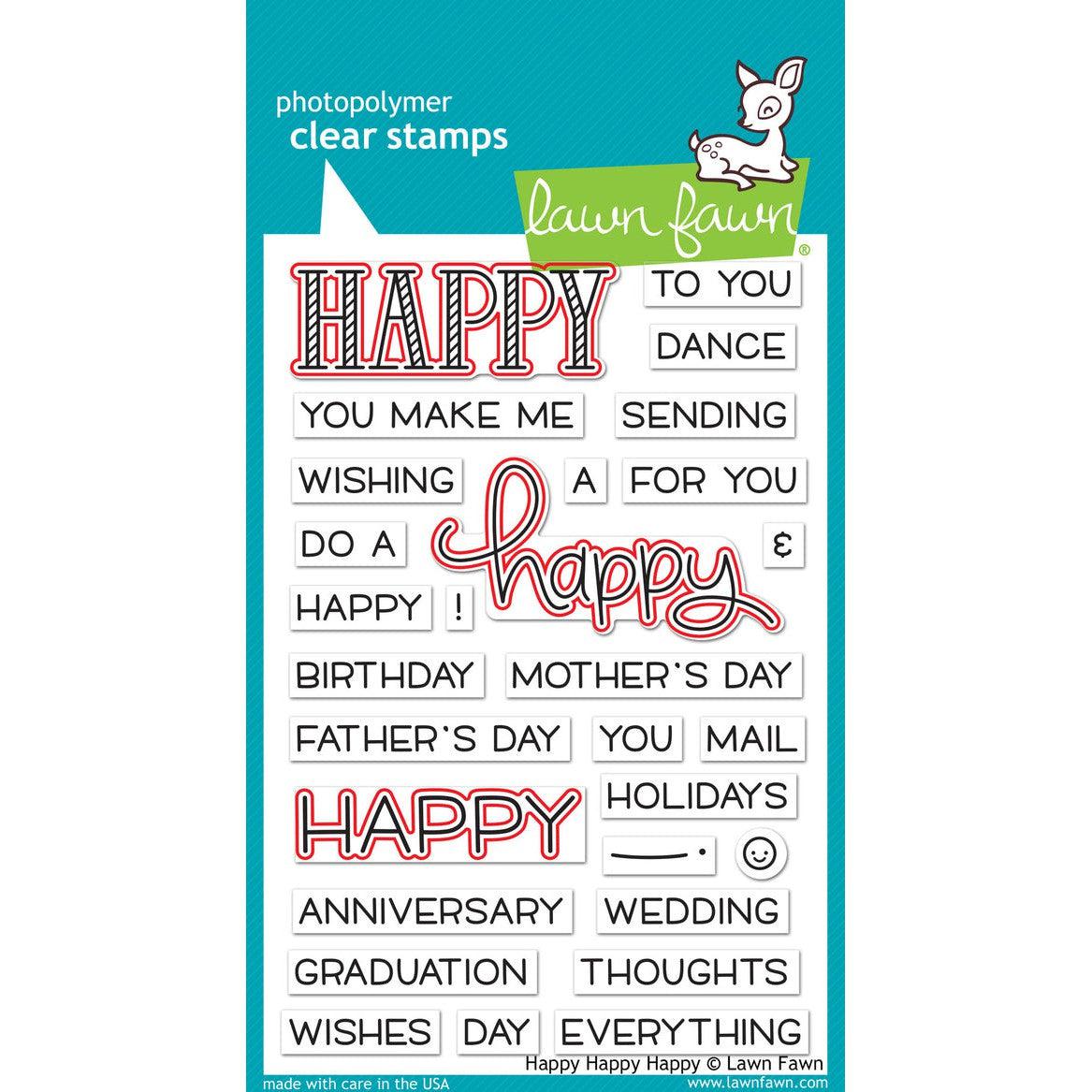 Lawn Fawn - Lawn Cuts - Happy Happy Happy-ScrapbookPal