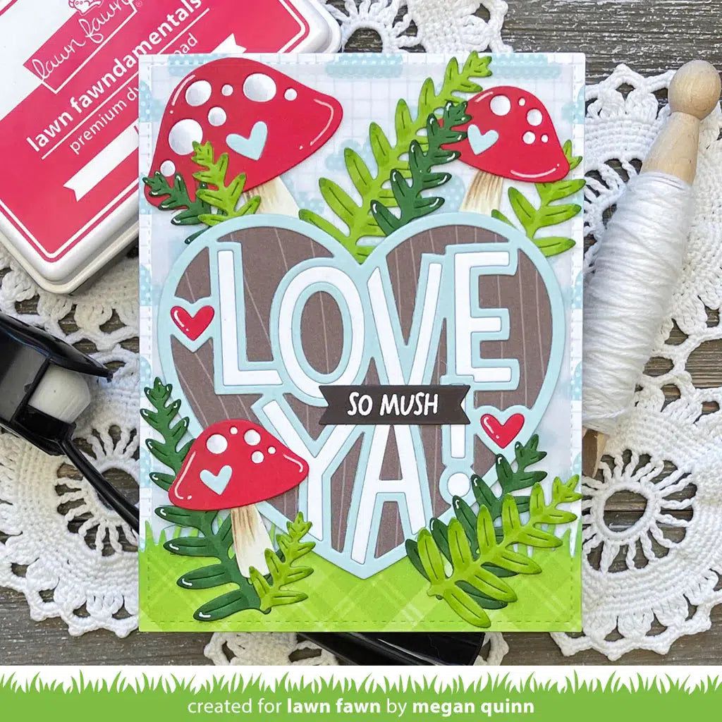 Lawn Fawn - Lawn Cuts - Happy Mushrooms-ScrapbookPal