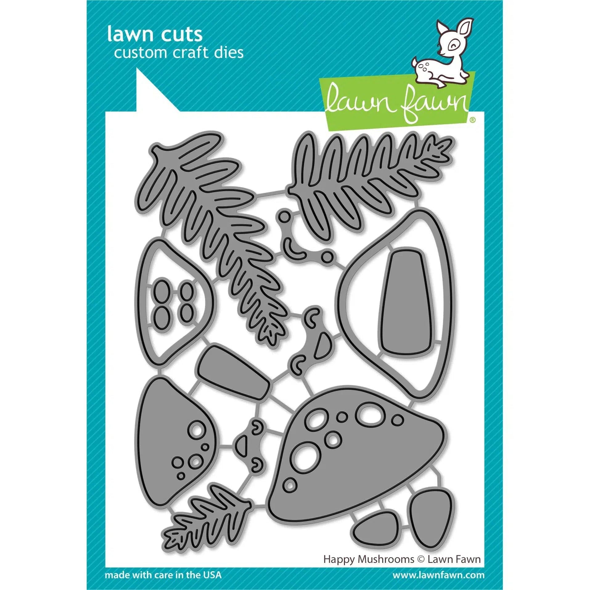 Lawn Fawn - Lawn Cuts - Happy Mushrooms-ScrapbookPal