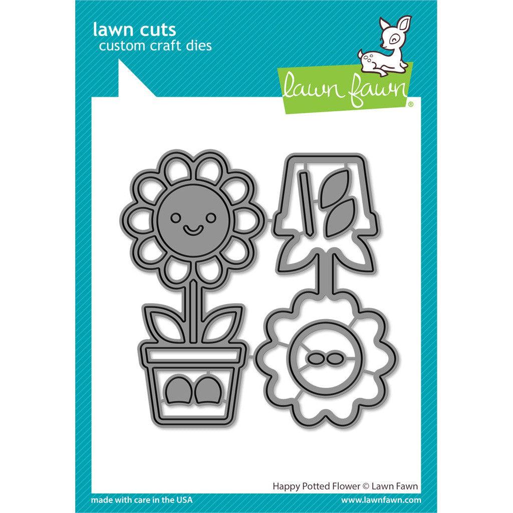 Lawn Fawn - Lawn Cuts - Happy Potted Flower-ScrapbookPal