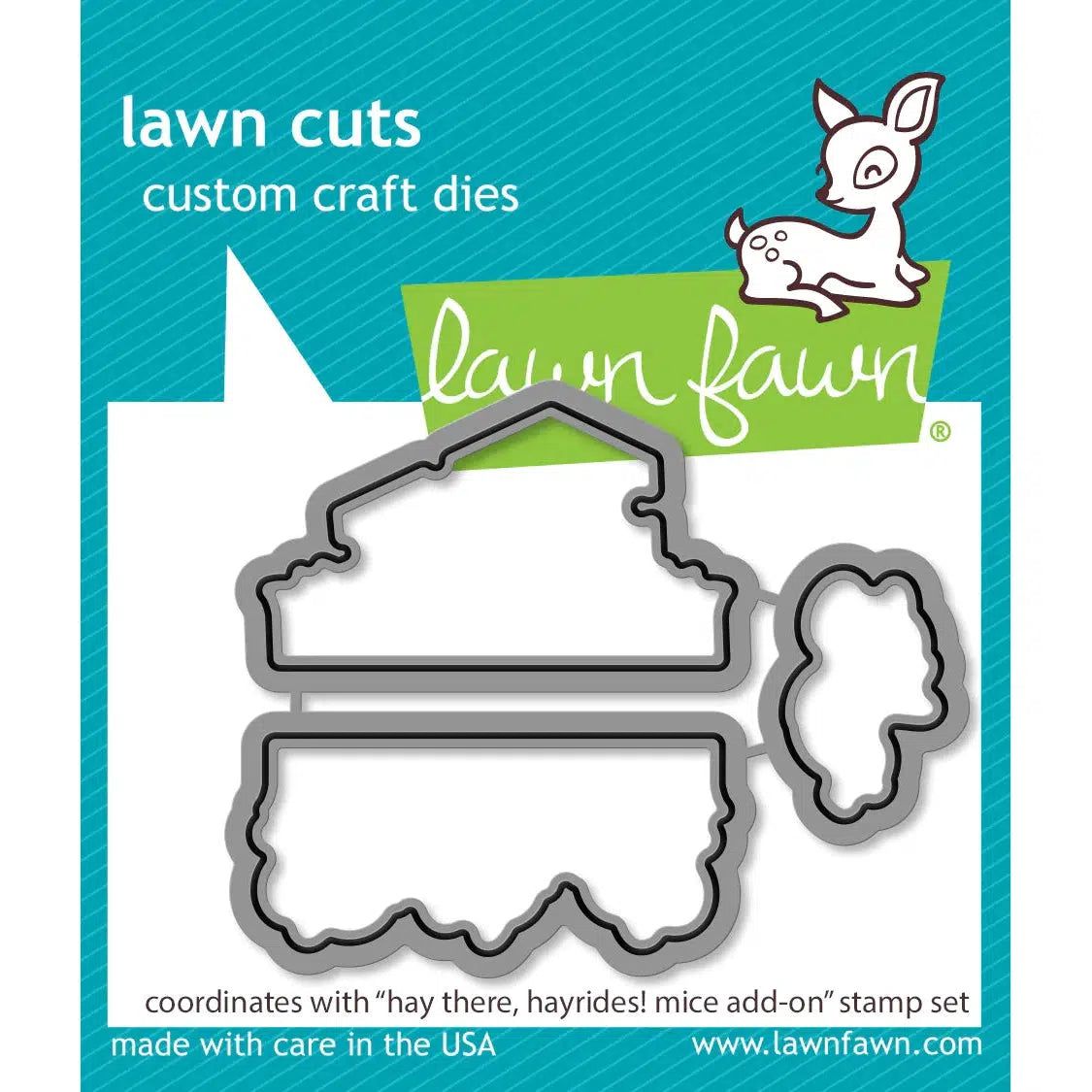 Lawn Fawn - Lawn Cuts - Hay There, Hayrides! Mice Add-On-ScrapbookPal