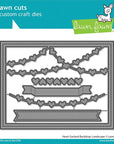 Lawn Fawn - Lawn Cuts - Heart Garland Backdrop: Landscape-ScrapbookPal