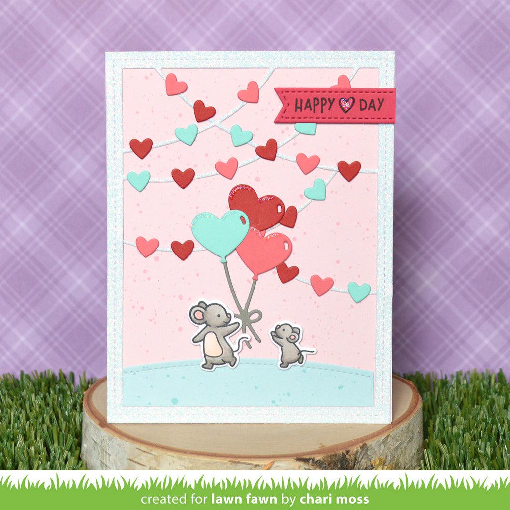 Lawn Fawn - Lawn Cuts - Heart Garland Backdrop: Portrait-ScrapbookPal