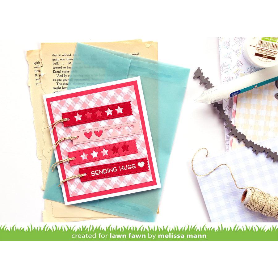 Lawn Fawn - Lawn Cuts - Hearts &amp; Stars Skinny Tag-ScrapbookPal