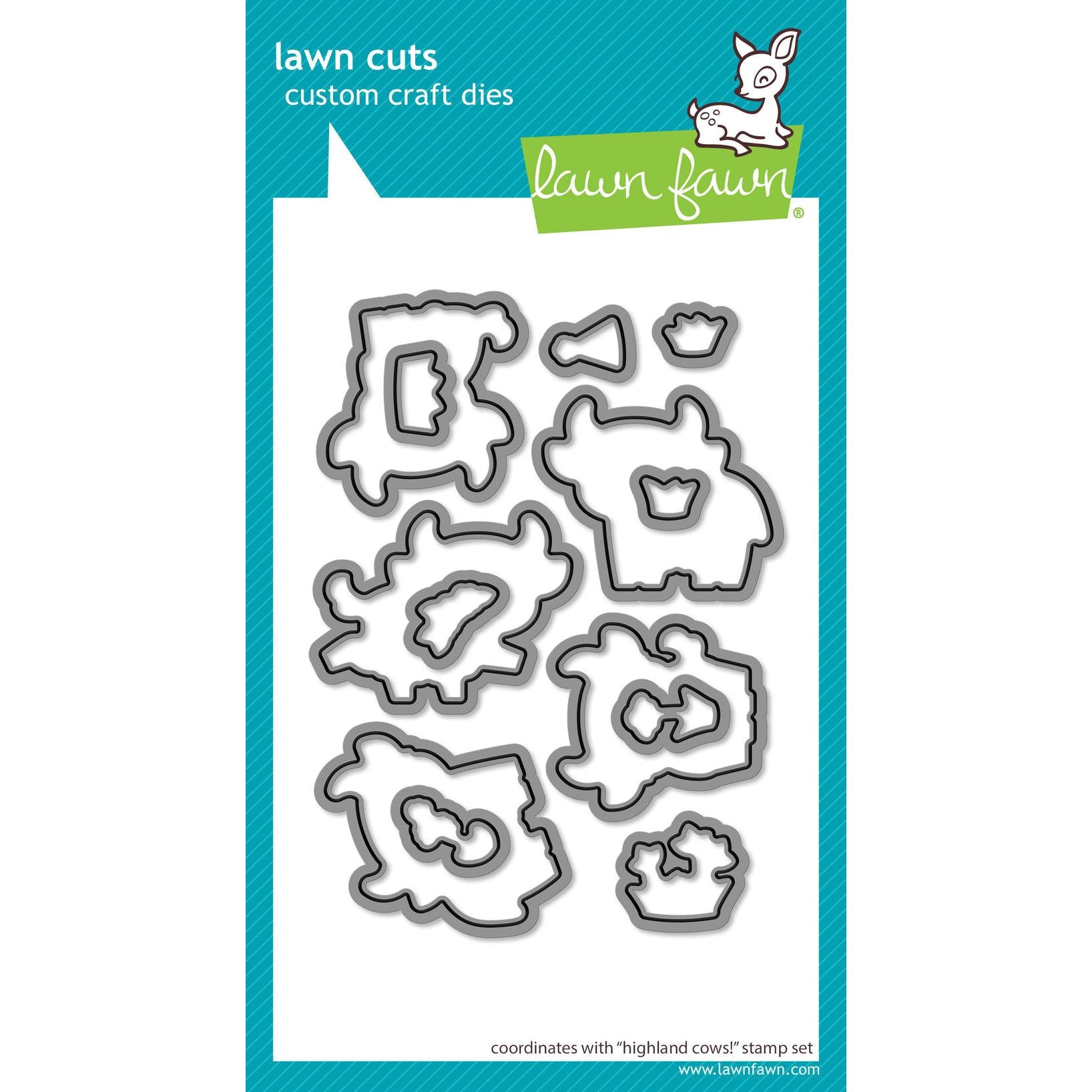 Lawn Fawn - Lawn Cuts - Highland Cows!-ScrapbookPal