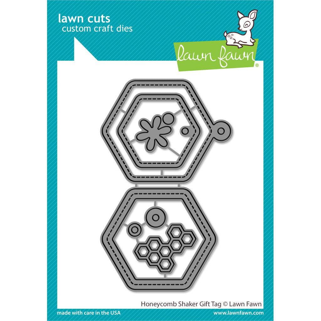 Lawn Fawn - Lawn Cuts - Honeycomb Shaker Gift Tag-ScrapbookPal